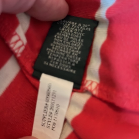 RALPH LAUREN Jeans Company Size XL 
Buttonfront Hoodie 100% Cotton Striped VNeck - Picture 10 of 14